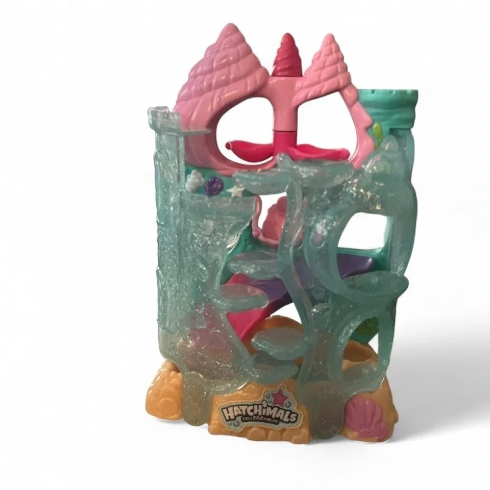 Hatchimals CollEGGtibles Coral Castle Playset Underwater Sea Theme Pink Blue